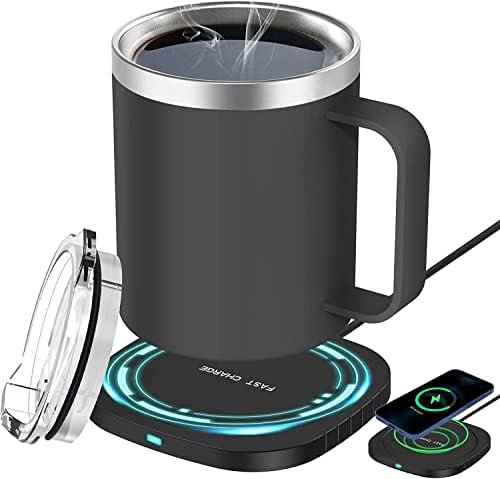  Coffee Mug Warmer Set, 12 Oz Stainless Steel For Coffee Cup,Home, Office Warms Coffee, Tea, Cocoa, And Milk(Up To 150℉/65 For Valentines Day Cups,Coffee Gifts,Office Gifts