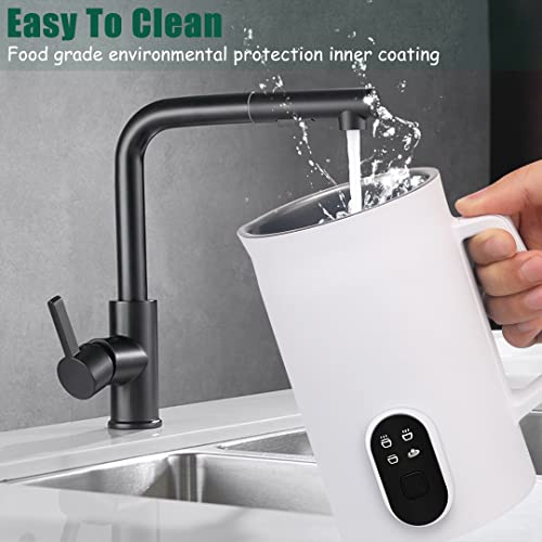  Electric Milk Frother, Automatic Hot Or Normal Temperature Milk Foam Function,4-in-1 Functionality For Latte Coffee Hot Chocolates Cappuccino
