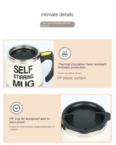  Electric Stirring Cup Self-Stirring Coffee Cup Self-Stirring Magnetic Stirring Cup Rotating Home Office Travel Stirring Cup Is Suitable For Coffee/Milk/Cocoa/Tea