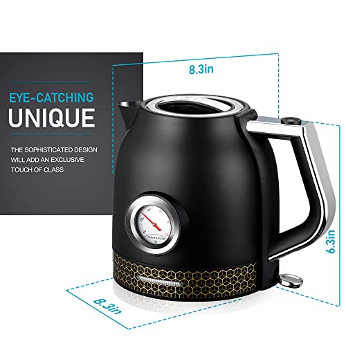  Electric Tea Kettle, 1.7L Hot Water Kettle, BPA Free Stainless Steel Water Boiler With STRIX Thermostat, Auto Shut Off & Boil-Dry Protection For Tea, Coffee