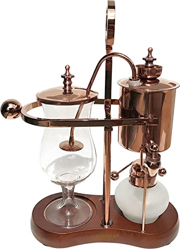  Vintage Belgian Belgium Luxury Royal Family Balance Syphon Siphon Coffee Maker Copper Color, 1 Set