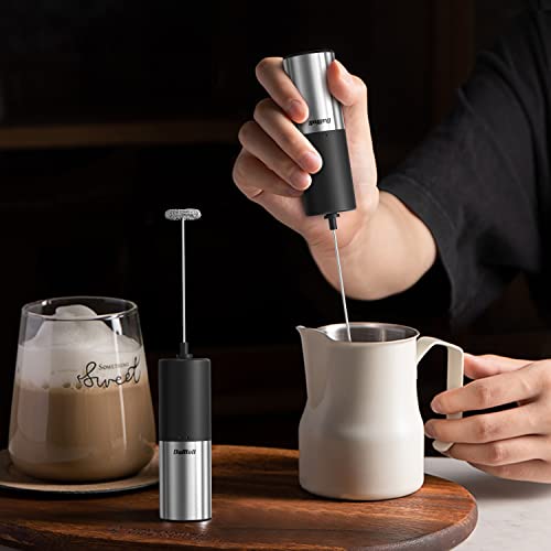  Milk Frother, Dallfoll Battery-Operated Whisk For Coffee, Electric Handheld Foam Maker, Mini Mixer And Coffee Blender Frother For Cappuccino, Lattes, Matcha, Hot Chocolate