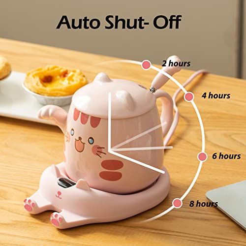  Mug Warmer,Coffee Warmer For Desk Coffee Cup Warmer Auto Shut Off,Smart Candle Warmer With 3 Temp Settings,Electric Beverage Warmer