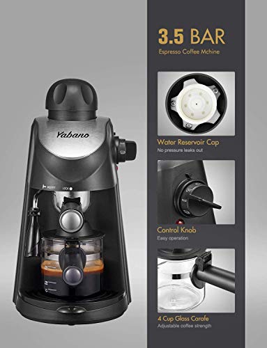 Espresso Machine, 3.5Bar Espresso Coffee Maker, Espresso And Cappuccino Machine With Milk Frother, Espresso Maker With Steamer
