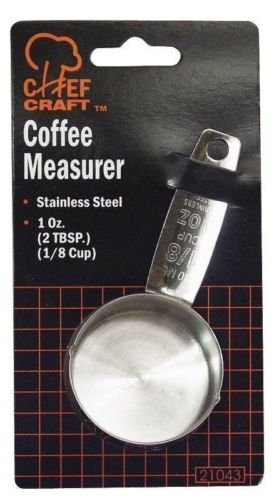  (1) Chef Craft Stainless Steel Silver Coffee Scoop/ Measure Spoon 1/8" #Cc-21043