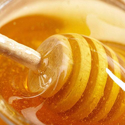  YYGMSS Wooden Honey Dipper Stick Collecting Dispensing Drizzling Jam Portable Wedding Party (8cm, 50)