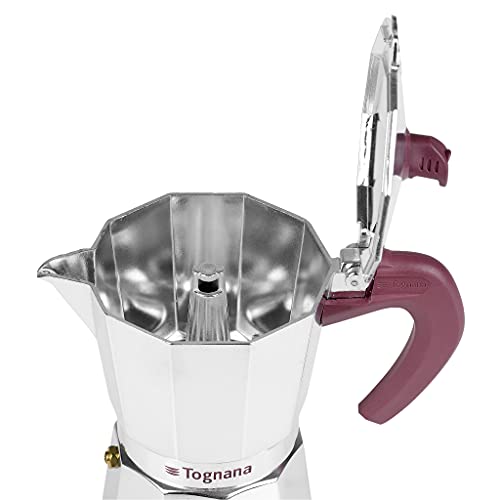  Extra Style Stovetop Coffee/Espresso Maker Moka Pot, 6-Cup,Silver