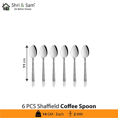  Tainless Steel Shaffield Coffee Spoon,6 Pieces