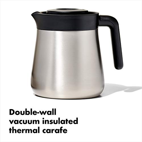 OXO Brew 8 Cup Coffee Maker, Stainless Steel & Brew Conical Burr Coffee Grinder