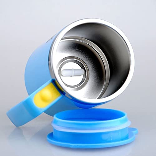  Self Stirring Magnetic Mug Stainless Steel Coffee Milk Mixing Cup Creative Smart Mixer Gift Idea (Color : Blue)