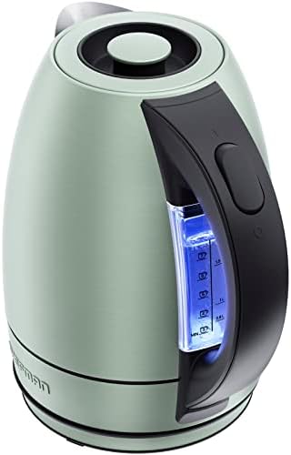  Electric Kettle, 1.7 Liter Stainless Steel Electric Tea Kettle Water Boiler With Automatic Shutoff, LED Lights, Boil-Dry Protection, Hot Water Electric Kettles For Boiling Water, Stainless