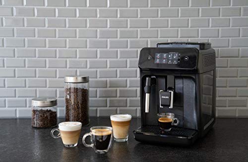 Philips Hilips 1200-Series Fully Automatic Espresso Machine W/ Milk Frother (EP1220/04) (3 Aquaclean Bundle)