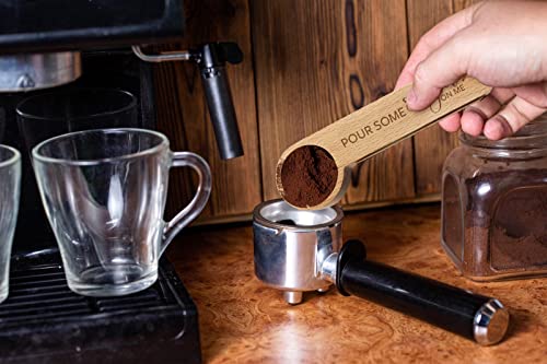  2 Pieces Funny Wood Coffee Scoop And Seal - Always Coffee/Pour Some Sugar, Coffee Measuring Scoop, Coffee Bag Clip Suitable For Coffee Beans Or Tea, Gift For Coffee Lover, Coffee Connoisseur