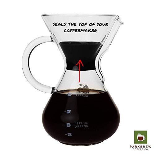  Ur Over Coffee Maker - Set Includes Glass Pourover Carafe (up To 27 Fl. Oz.), Heat Retaining Lid, And Reusable Coffee Filter Or Dripper