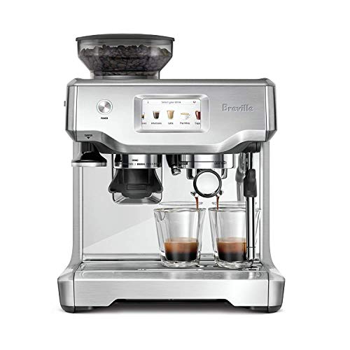 Breville Barista Touch BES880BSS Stainless Steel Espresso Machine W/ Touchscreen Controls + Built-In Grinder + Knock Box Mini