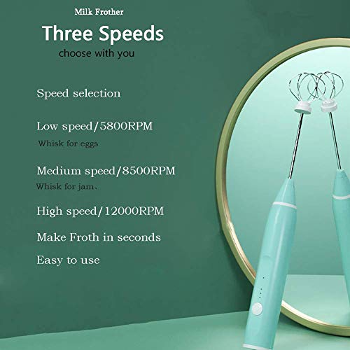  Rechargeable Milk Frother Handheld Electric Foam Maker With Stainless Whisk 3 Speed For Bulletproof Coffee Latte Cappuccino Hot Chocolate Matcha Stirrer Blender