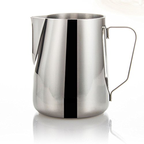  Frothing Pitcher Stainless Steel Milk Pour Pot Cup Mug 350ml (Silver)