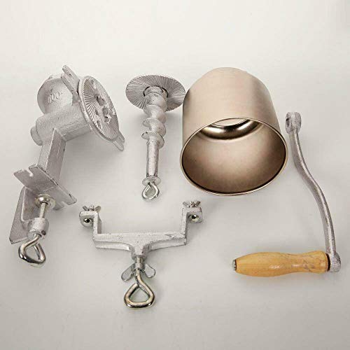  Manual Corn Grinder Flour Maker Wheat Grain Nut Mill Grinder Kitchen Tool, Silver, (17.12 X 5.31) In , HC219