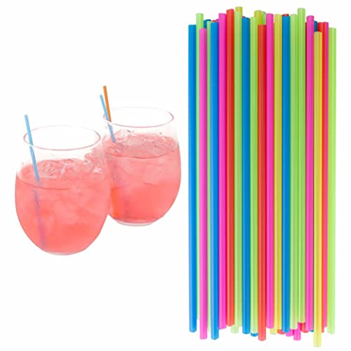 GENERIC 1000 Neon Cocktail Party Mix Drinks Sticks Stirrers Straws 7.5" Coffee Stir Sip