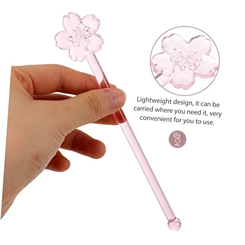  HANABASS 2pcs Glass Stir Sticks Coffee Mixer Wand Stirring Rod Shaker Glass Juice