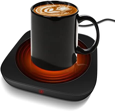  NIGMA Coffee Mug Warmer For Desk, Electric Cup Candle Warmer With Auto Shut Off, Smart Kitchen Gadget For Heating Coffee, Tea, Hot Chocolate, And Milk (No Cup, Black)
