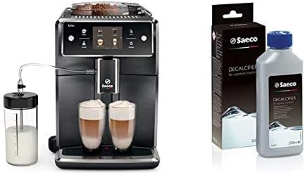 Saeco Xelsis Automatic Espresso Machine, SM7684/04, Titanium Metal & CA6700/47 Espresso Machine Liquid Descaler