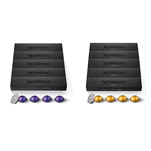  Nespresso Capsules VertuoLine, Voltesso , Mild Roast Espresso Coffee, 50 Count Coffee Pods, Brews, 10 Count (Pack Of 5), (VERTUOLINE ONLY)