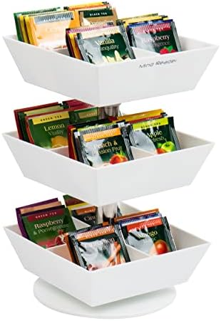  6 Drawer Tea Bag Holder And Organizer, Black
