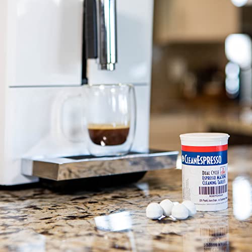  Jura Compatible Cleaning Tablets (25 Count) - 3.5 Gram Dual Cycle Espresso & Coffee Machine Cleaning Tablets For Jura Capresso, E6, E8, S8, D6, C60 Impressa Models & More