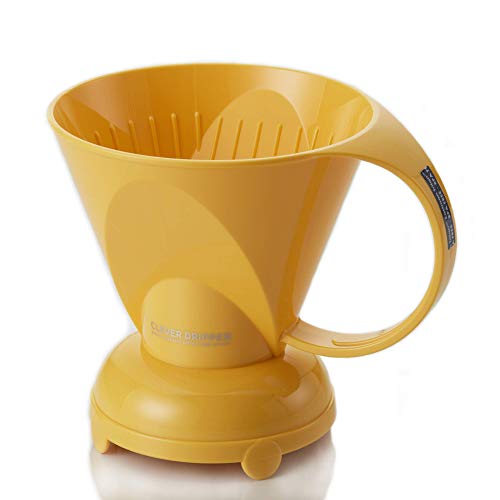  NEW Clever Yellow Coffee Dripper Coffee Maker Safe BPA Free Plastic Hassle-Free Ways Make Manual Pour Over Coffee & Cold Brew, 18 Fl Oz.