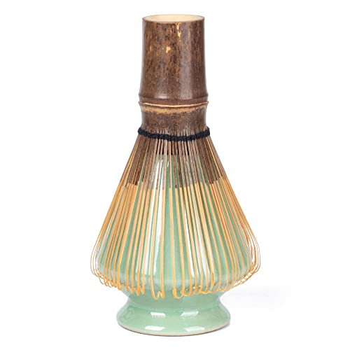  Match Tea Whisk And Ceramic Holder Set Purple Bamboo Chasen And Naoshi For Matcha Chasen