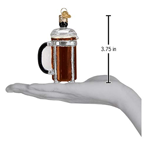  French Coffee Press Ornament, Multi