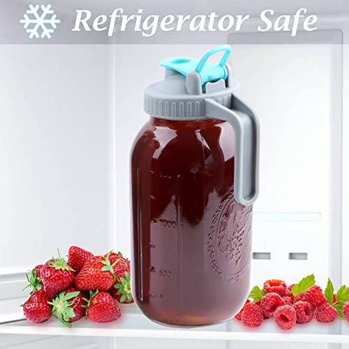  Ason Jar Cold Brew Coffee Maker 64 OZ (2 Quart) Wide Mouth Cold Brew Pitcher With Brew Filter For Coffee, Iced Tea, Sun Tea, Lemonade