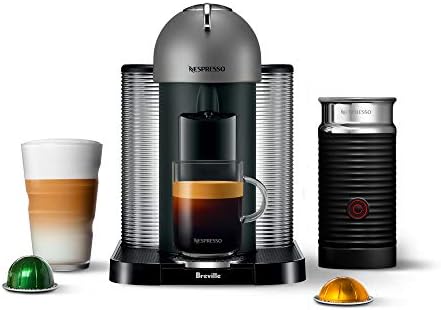 Breville Nespresso Vertuo Coffee And Espresso Machine, Matte Black & Capsules VertuoLine, Espresso Variety Pack, Medium And Dark Roast Espresso Coffee, 50 Count Coffee Pods, Brews 1.35 Ounce