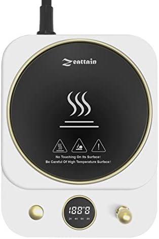  Coffee Mug Warmer For Coffee And Tea Portable Electric Cup Warmer For Travel Office Desk Home Auto Shut Off 26W 4 Temperature Setting For Heating Coffee,Beverage,Milk,Tea,Hot Chocolate Warm