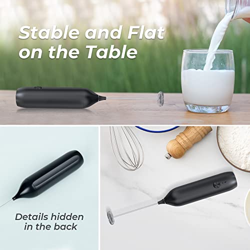  Rechargeable Milk Frother, Type-C Milk Frother Handheld, Blender, Matcha Whisk, Hand Blender, Milk Frother Rechargeable For Matcha, Latte, Bulletproof Coffee, Cappuccino