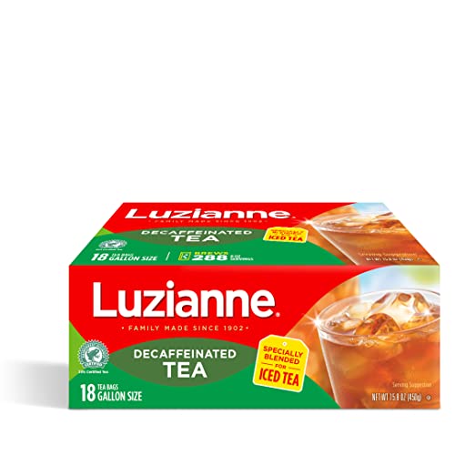  Decaffeinated Iced Tea Bags, Family Size, Unsweetened, 144 Tea Bags (6 Boxes Of 24 Count Pack), Specially Blended For Iced Tea, Clear & Refreshing Home Brewed Southern Iced Tea