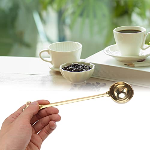  Coffee Measuring Scoop,Stainless Steel Coffee Scoop,Long Handle Tablespoon For Measuring Coffee, Milk Powder, Fruit Powder, Tea, Sugar - Gold