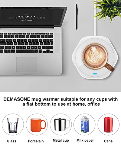  Coffee Warmer, Coffee Mug Warmer With Smart Sensor Switch, Coffee Cup Warmer For Desk，Thermostatic Electric Mug Warmer For Heating Coffee, Beverage, Milk, Tea, White