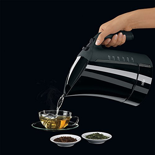Braun WK300 Black Electric Tea Kettle, 1.6 Liter, 220-240 Volts (Not For USA - European Cord)