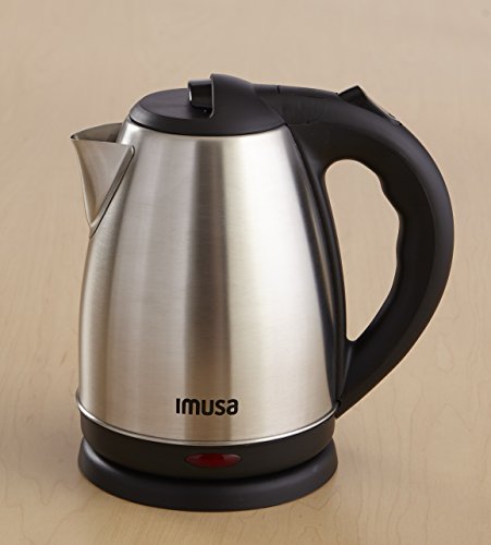  MUSA USA GAU-18220 1.8 Liter Cordless Stainless Steel Electric Tea Kettle With Easy To Serve Pouring Spout