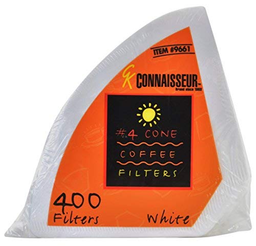  4 Cone White Coffee Filters Connaisseur, 4