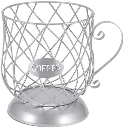  AOZBZ Coffee Pod Holder, Coffee Pod Organizer, Coffee Pod Storage Cup, K Cup Holder Coffee Storage Basket For Home Cafe Hotel (L Size)