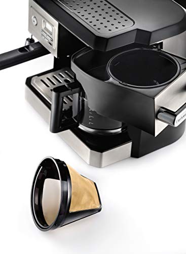 De'Longhi BCO330T Coffee, Espresso, Cappuccino Machine, 24" X 14" X 14", Black/Stainless Steel