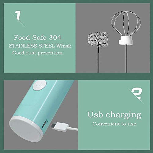  Rechargeable Milk Frother Handheld Electric Foam Maker With Stainless Whisk 3 Speed For Bulletproof Coffee Latte Cappuccino Hot Chocolate Matcha Stirrer Blender