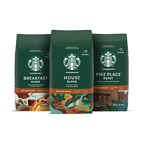Starbucks Ground Coffee—Medium Roast Coffee—Pike Place Roast—100% Arabica—1 Bag (28 Oz)