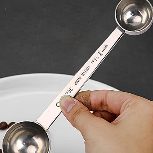  Premium 304 Stainless Steel Coffee Spoon Set - 1 Tbsp (15ml) & 2 Tbsp (30ml) Measuring Tablespoon, Long Handles Measuring Scoop For Coffee Powder, Espresso, Coffee Making(2PCS)