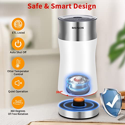  Lectric Milk Frother, 4 IN 1 Electric Milk Steamer, Automatic Warm And Cold Milk Foam Maker, 8.4oz/250ml, Stainless Steel Milk Warmer For Latte, Cappuccinos, Macchiato, Hot Chocolate Milk