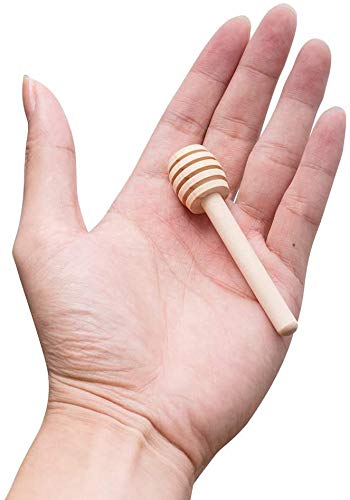  Wood Honey Dipper Sticks - Searea 100Pcs 3Inch Wooden Honey Dipper Stick Wooden Syrup Dippers Honeycomb Sticks Perfect For Drizzling Honey,Maple Syrup,Chocolate, Caramel,Honey Spoons