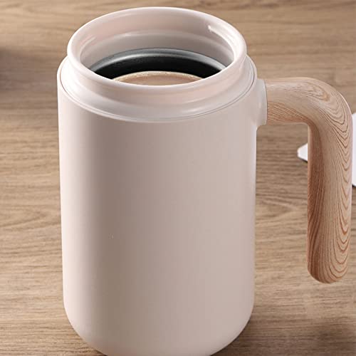 Portable Blender, Automatic Self Mixing Cup Office Stainless Steel Lazy Cup Portable Magnetic Rotating Smart Coffee Mugs Milk Cups And Mugs (Color : White)